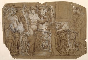 Sacrificio antico e il matrimonio di Perseo e Andromeda, dopo Polidoro da Caravaggio