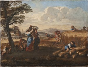 Paesaggio con mietitura