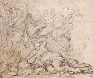 Venere, studio per il Trionfo della Divina Provvidenza, affresco sulla volta nella sala di Palazzo Barberini, Roma da Pietro da Cortona
