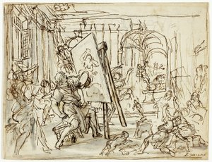 Terremoto nello studio di un artista da Pietro da Cortona