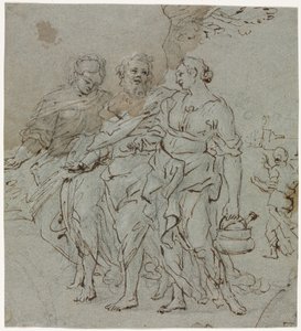 Lot e le sue figlie recto Schizzo per Lot e le sue figlie verso, 1600