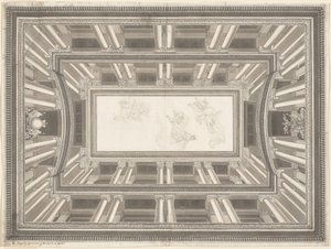 Progetto per una decorazione del soffitto trompe-l