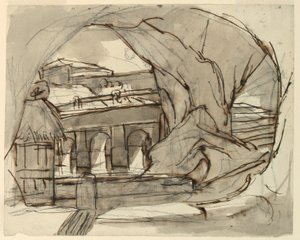 Progetto scenografico, grotta da Pietro di Gottardo Gonzaga