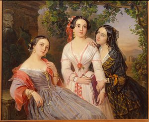 Ritratti delle sorelle contessa Elisabeth Salias de Tournemire, Sophia Soukhovo Kobylina e Eudokia Petrovo Solovovo