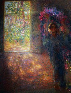Casa dei fiori, ca 1910, di Plinio Nomellini, olio su tela, Italia, XX secolo