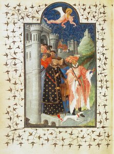 Il duca Jean de Berry lascia il suo castello per un viaggio - Il duca Jean de Berry lascia il suo castello per un viaggio ... da Pol de Limbourg