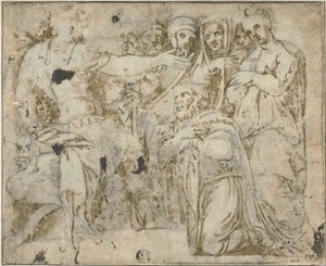 La famiglia di Dario davanti ad Alessandro da Polidoro da Caravaggio