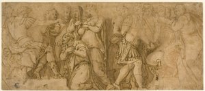Famiglia di Dario davanti ad Alessandro; Prigionieri davanti a un Senatore da Polidoro da Caravaggio