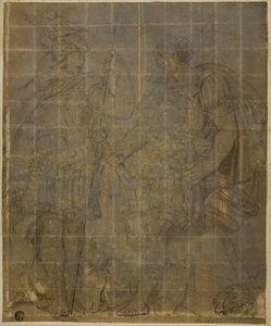 Due guerrieri romani con la lupa, Romolo e Remo da Polidoro da Caravaggio