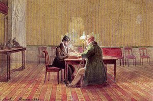 Adam Bernard Mickiewicz (1798-1855) che gioca a scacchi con un amico, 1830