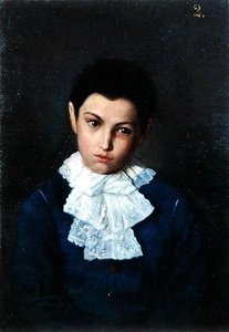 Ritratto di un ragazzo con colletto di pizzo da Polish School