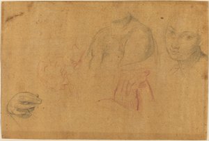 Schizzi di teste e mani
