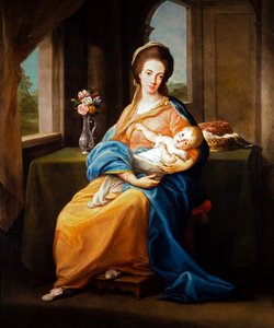 Coppia di ritratti, Signora con un bambino da Pompeo Girolamo Batoni