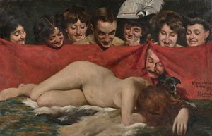 Il peep show, 1912 da Pompeo Massani