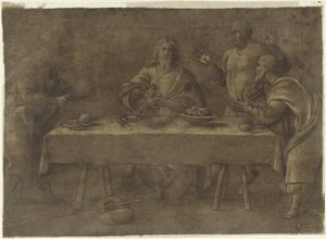 Cena a Emmaus da Pomponio Amalteo (attributed to)