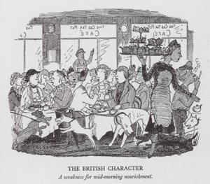 Il carattere britannico, Una debolezza per il nutrimento di metà mattina da Pont (1908 40)