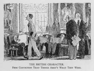 Il carattere britannico; ferma convinzione che le cose non sono più come una volta