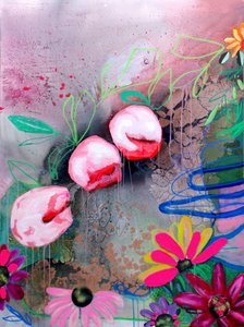 Fiori astratti dai colori vivaci da Poonam Choudhary