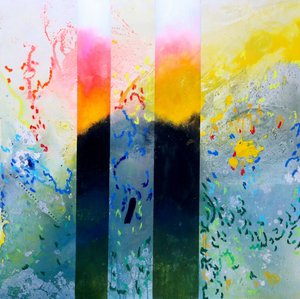 Paesaggio astratto dai colori vivaci