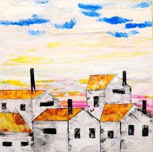 Il vivace paesaggio urbano del paese