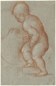 Putto con uno stemma