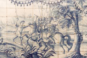 Alessandro (356-323 a.C.) che combatte i Persiani, c.1745