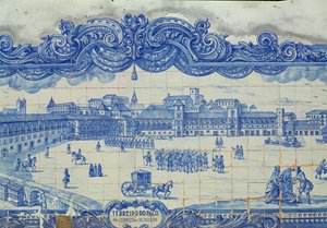 Azulejos raffiguranti la Praça do Comércio, Lisbona da Portuguese School