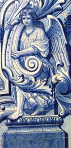 Pannello decorativo raffigurante un angelo, Lamego, Portogallo (1738) da Portuguese School