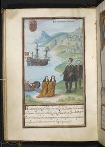 Illustrazione, da una storia delle peregrinazioni delle monache di Syon, compilata a Lisbona all