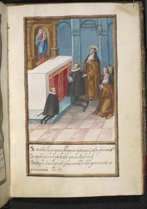 Illustrazione da una storia delle peregrinazioni delle monache di Syon, compilata a Lisbona all