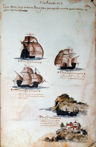 Pagina di manoscritto Memorie delle armate del Portogallo sotto il re Manuele I