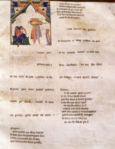 Pagina 197R Libro dei Versi di Ajuda, Pagina 197R, XIII-XIV secolo da Portuguese School