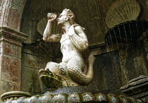 Fontana del tritone, Santuário de Nossa Senhora dos Remédios, Lamego, Portogallo 1738 da Portuguese School