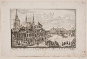 Piazza della cattedrale a Roskilde da Poul Isac Grønvold
