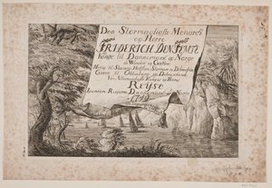 Frontespizio del viaggio di Re Federico V attraverso Danimarca e Norvegia 1749
