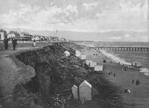 Clacton: La spiaggia, circa 1896 da Poulton and Co