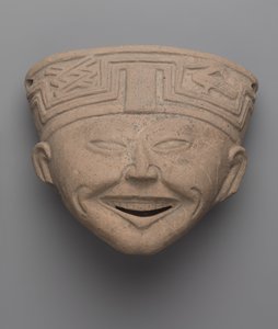 Testa di un uomo che ride, Totonac da Pre Columbian