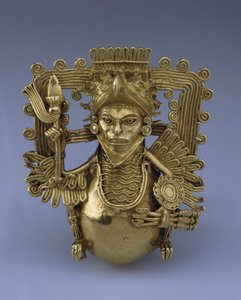 Pendente a Forma di Guerriero Aquila da Pre Columbian