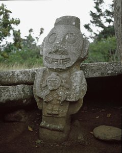 Scultura megalitica della dea della fertilità da Pre Columbian Pre Columbian