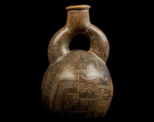 Vaso con manico a staffa / Cultura Chavin (terracotta)