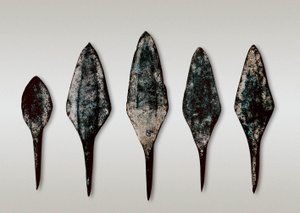 Cultura aragica: punte di freccia (metallo) da Prehistoric Prehistoric