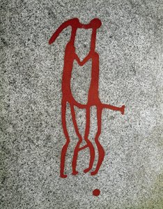 Età del bronzo nordica: coppia che si abbraccia, incisioni rupestri a Tanum, Svezia da Prehistoric Prehistoric
