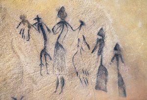Danza fallica di tipo stilizzato-naturalistico, arte mesolitica da Prehistoric Prehistoric