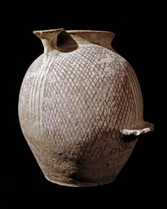 Preistoria: vaso in ceramica policroma da Gerico. 3000-2100 a.C. da Prehistoric Prehistoric