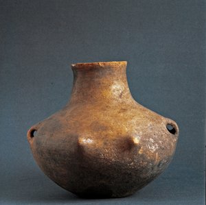 Preistoria, cultura di Rinaldone (Montefiascone): vaso in terracotta dalla necropoli di Rinaldone. Età del Rame. Eneolitico. 2200 a.C. Roma, Museo Nazionale Preistorico Etnografico Luigi Pigorini da Prehistoric Prehistoric