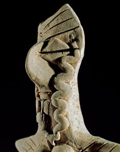 Preistoria: testa di donna. Statuetta in argilla dal Turkmenistan centrale (regione di Gonur Tepe). 3000-2500 a.C., età del bronzo da Prehistoric Prehistoric