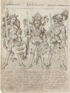 Re Artù, Carlo Magno e Goffredo di Buglione