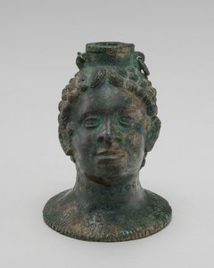 Contenitore a forma di testa di africano da Probably Etruscan