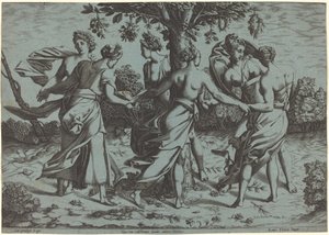Danza delle Driadi da Probably French 16th Century after Pierre Milan after Rosso Fiorentino