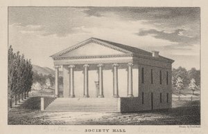 Sala della Società Goetheana, Marshall College, Mercersberg, PA, 1830 da Prof. Budd